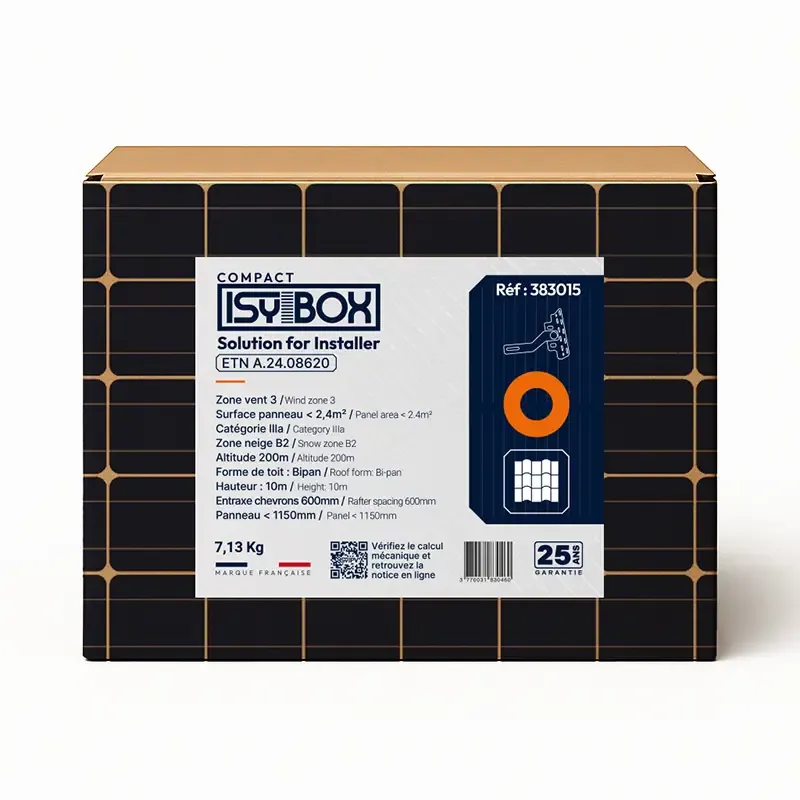 ISY-PV - ISY-BOX COMPACT - Crochet ajustable tuile mécanique - Rond Orange - 383015