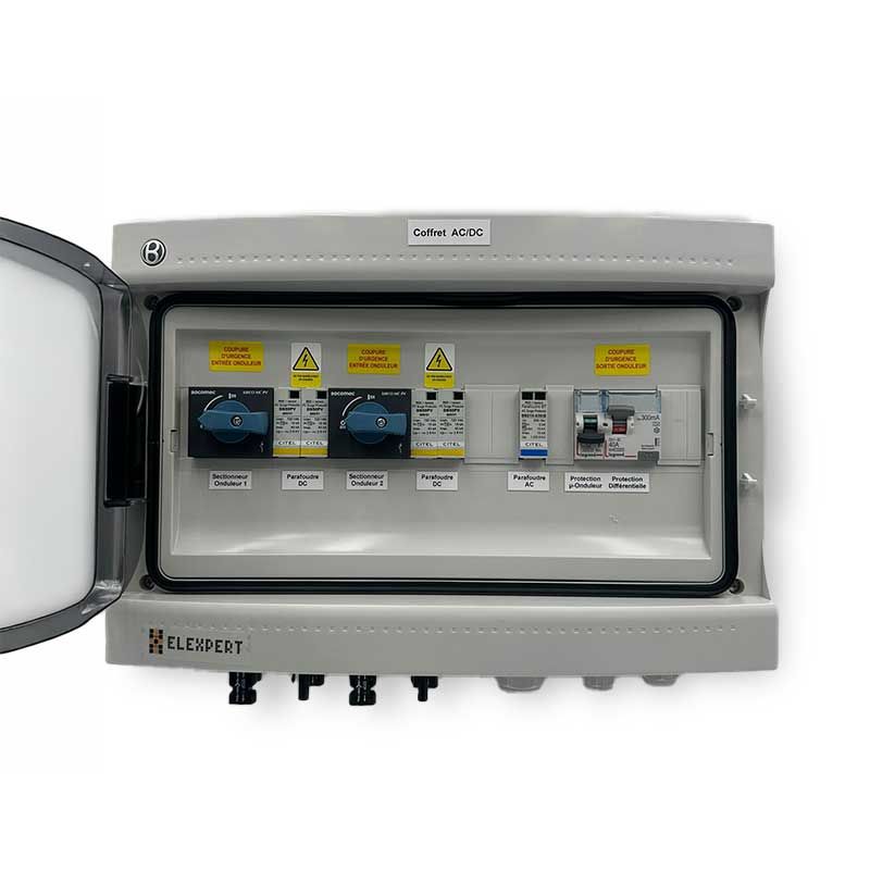 Coffret AC/DC - Monophasé - SCHNEIDER - 32A/300mA - 3