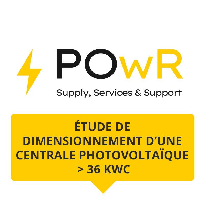 Etude de dimensionnement centrale photovoltaïque > 36 kWc
