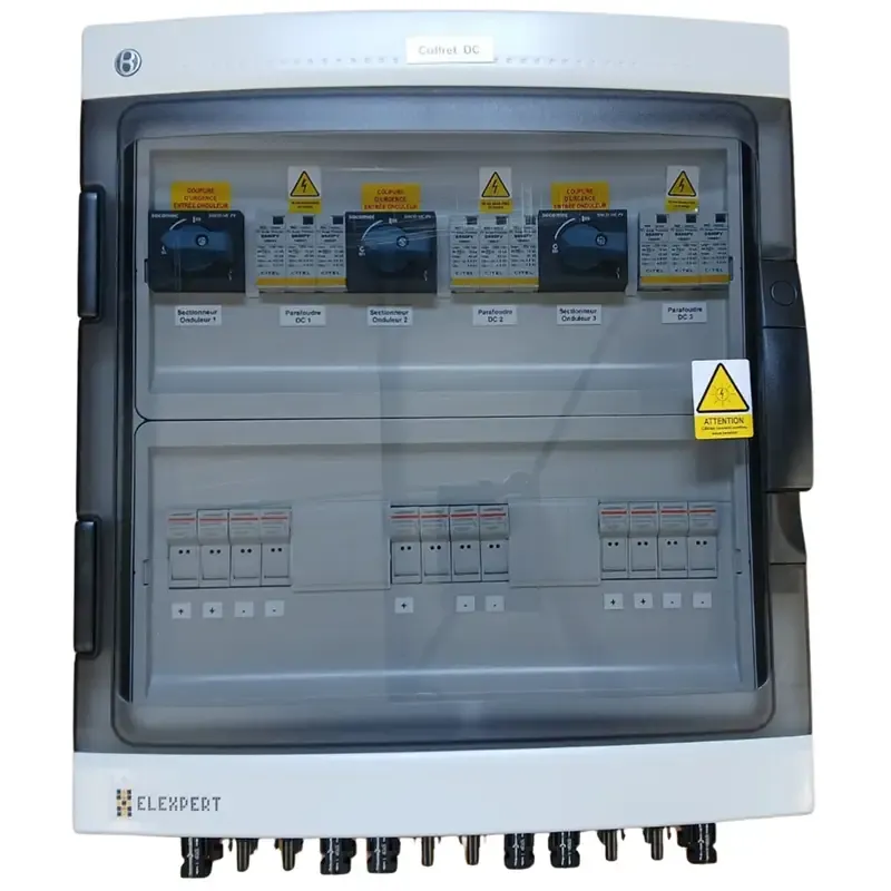 Coffret DC - SOCOMEC - 40A/1000VDC - Fusibles 25A - 6 Strings