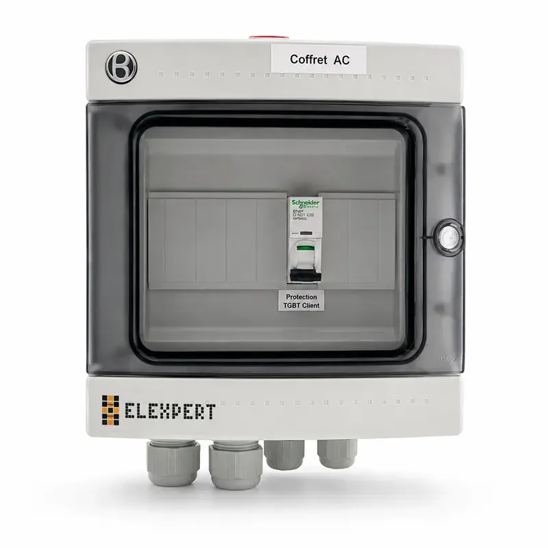 Coffret AC - monophasé - jonction Norme NFC 15-100 - 6kVA Schneider