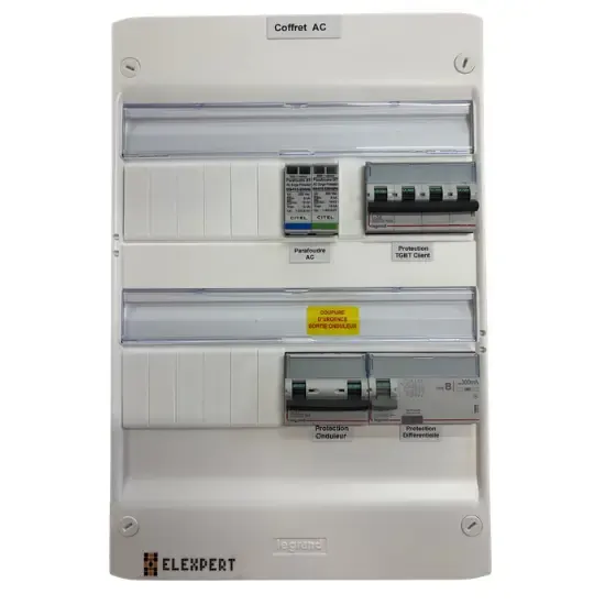 Coffret AC - Triphasé - LEGRAND - NFC15-100 - 16A - 32A (Habitation) - Inter Diff 40A/300mA Type B