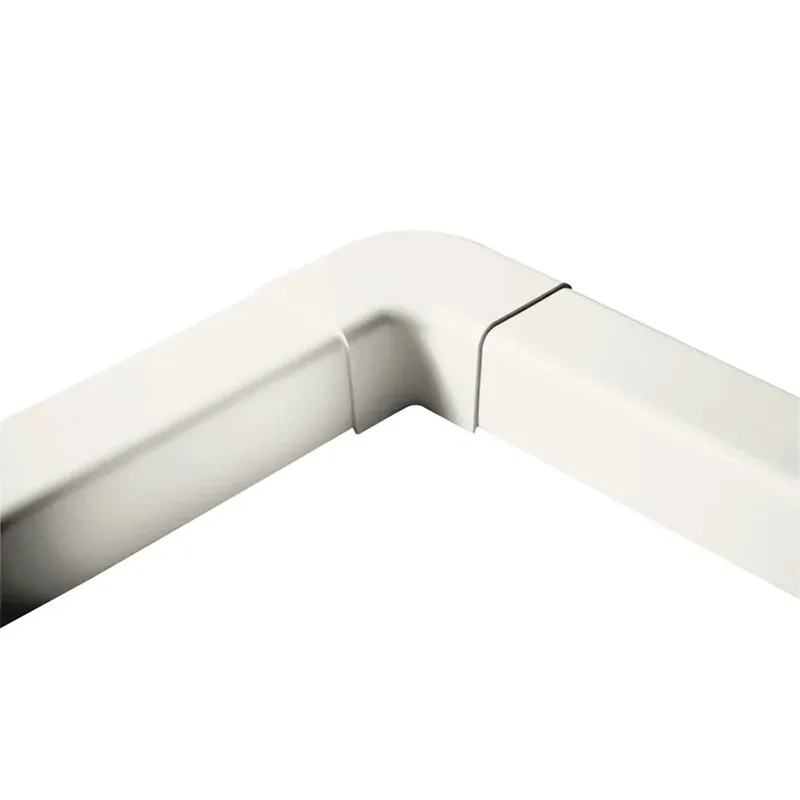 Coude plat 90 degrés - 80mm - PVC blanc - CLI04306