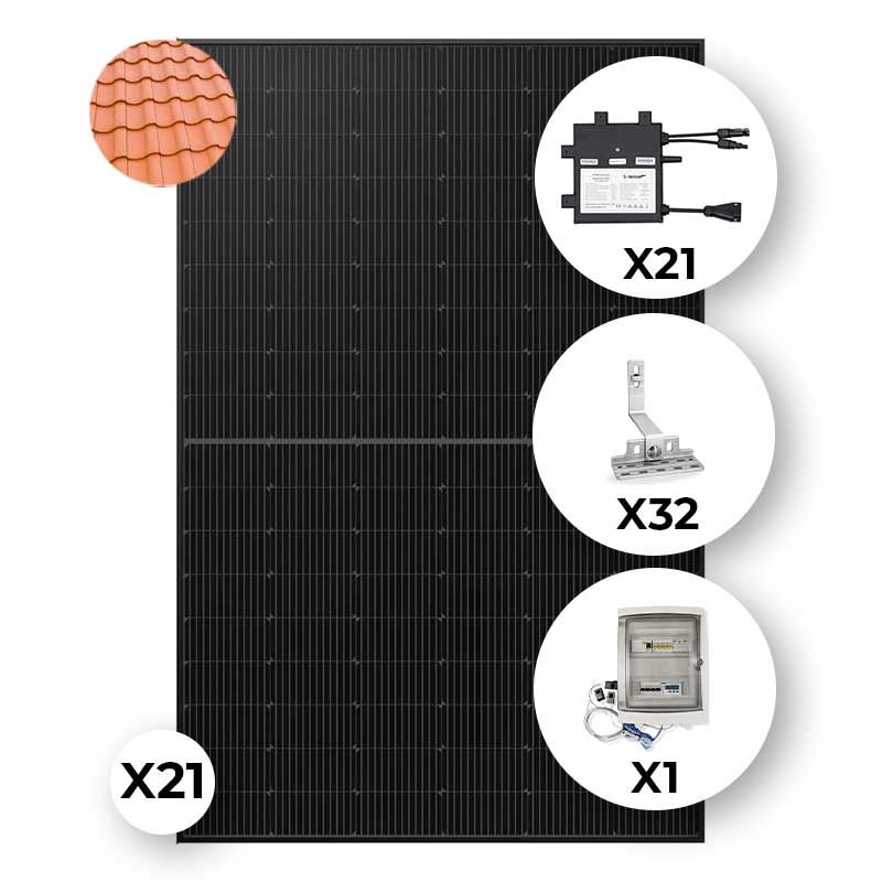 KIT SOLAIRE 21 PANNEAUX DUONERGY | 8925 Wc | TUILES
