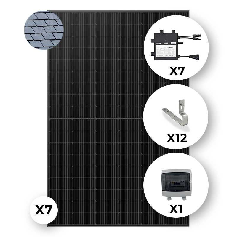 KIT SOLAIRE 7 PANNEAUX DUONERGY | 2975 Wc | ARDOISE