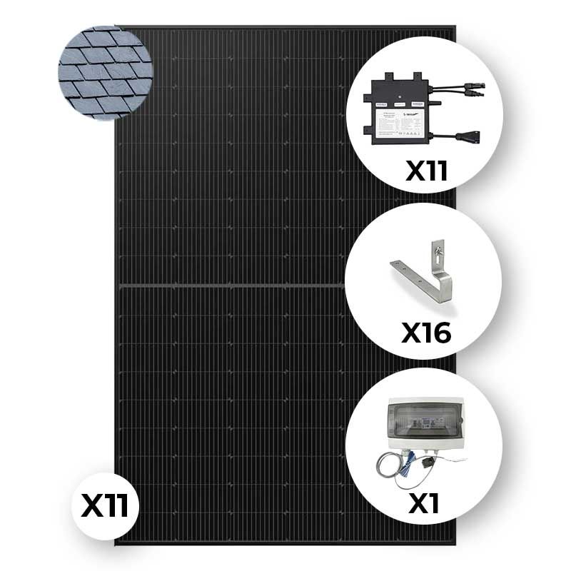 KIT SOLAIRE 11 PANNEAUX DUONERGY | 4675 Wc | ARDOISE