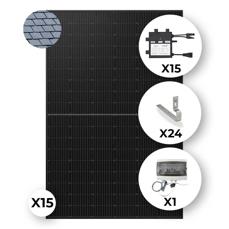 KIT SOLAIRE 15 PANNEAUX DUONERGY | 6375 Wc | ARDOISE