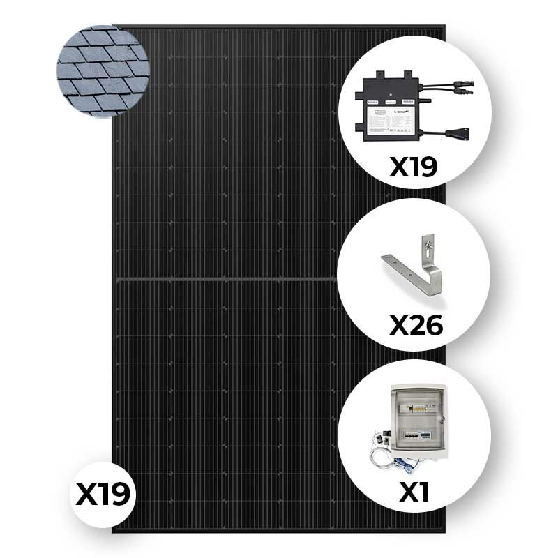 KIT SOLAIRE 19 PANNEAUX DUONERGY | 8075 Wc | ARDOISE