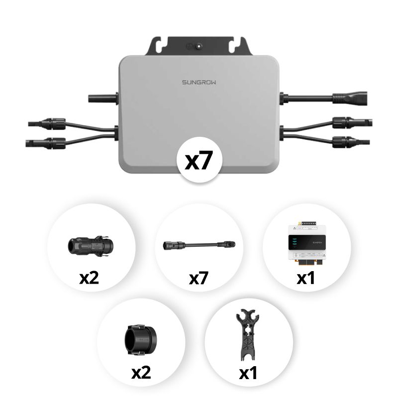 Pack Micro-onduleurs SUNGROW - pour 14 panneaux - 7 ×S800S - Monophasé