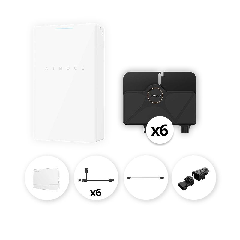 ATMOCE - Pack Monophas�é micro-onduleurs 3 kVA + 1 Batterie - 7 kWh