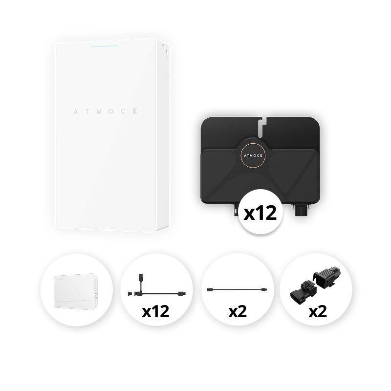 ATMOCE - Pack Monophasé micro-onduleurs 6 kVA + 1 Batterie - 7 kWh