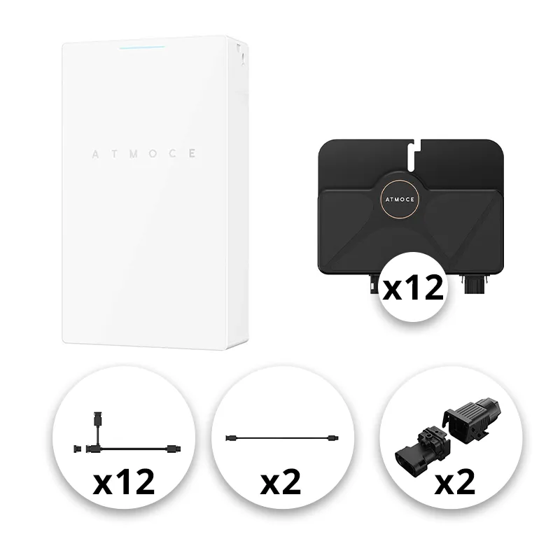 ATMOCE – Pack Monophasé micro-onduleurs 6 kVA + 1 Batterie - 7 kWh