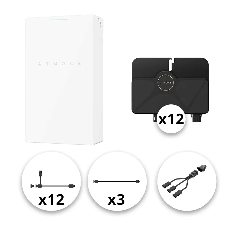 ATMOCE – Pack Triphasé micro-onduleurs 6 kVA + 1 Batterie - 7 kWh - 7