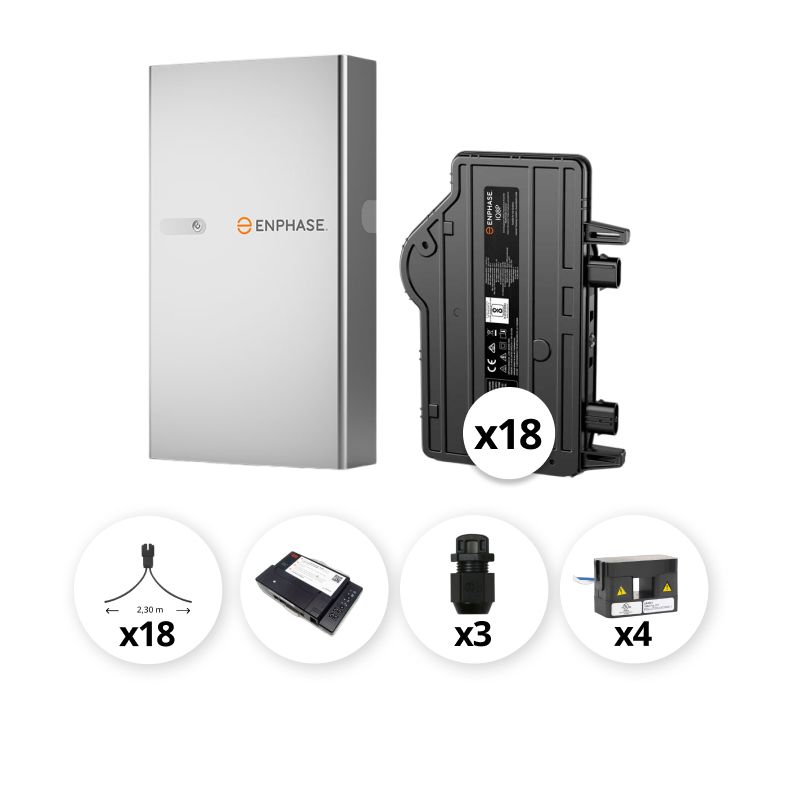 ENPHASE - Pack Triphasé micro-onduleurs 9 kVA + 1 Batterie - 5 kWh