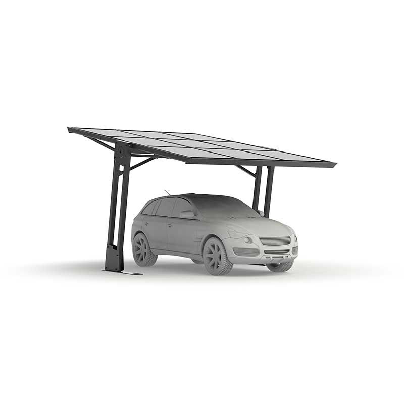 SHAPE - SHAPE 1+ - carport solaire pour 1 véhicule (dim. élargies PMR) - RAL 7016 Anthracite - SHAPE1+7016 - 4