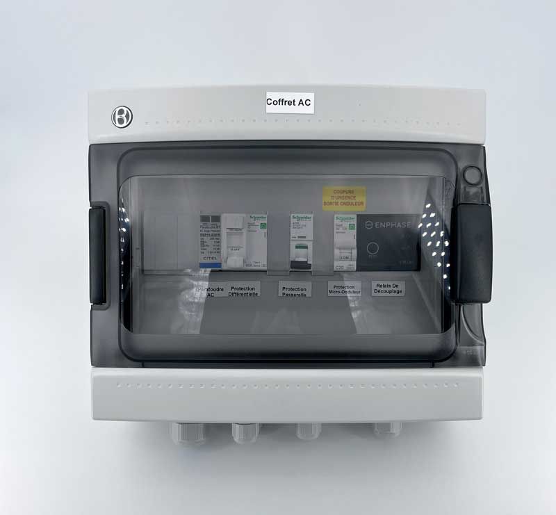 Coffret AC ENPHASE - Monophasé - SCHNEIDER - 20A/30mA - Q-Rel.E