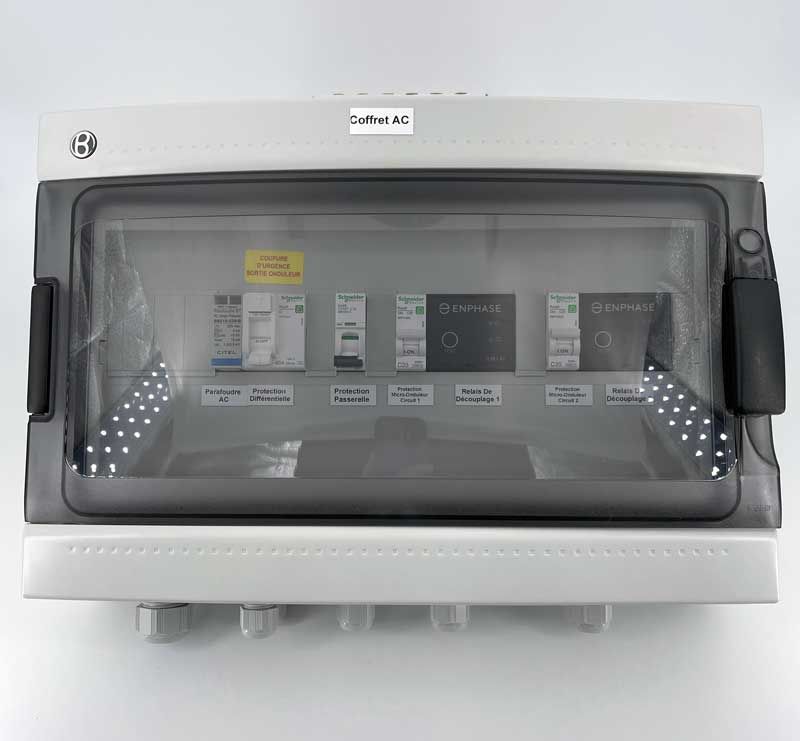 Coffret AC ENPHASE - Monophasé - SCHNEIDER - 2 x 20A/30mA - Q-Rel.E