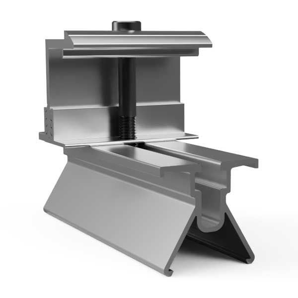 ET SYSTEM - Wagon + Fixation extérieur alu de finition pour hauteur 34 à 35 mm - FIN087