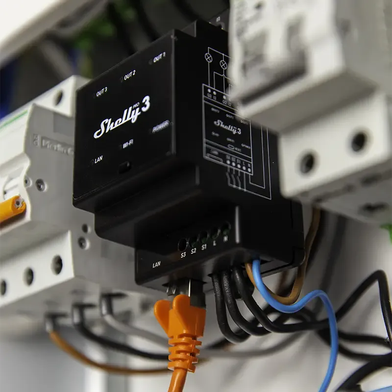 Commutateur intelligent SHELLY - triphasé SANS FIL - Pro 3 - EM - 5