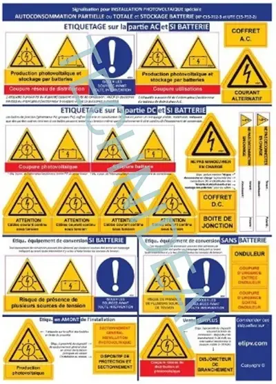 PLANCHE ETIQUETTES PV POUR STOCKAGE - ETI-PLANCHE-BAT