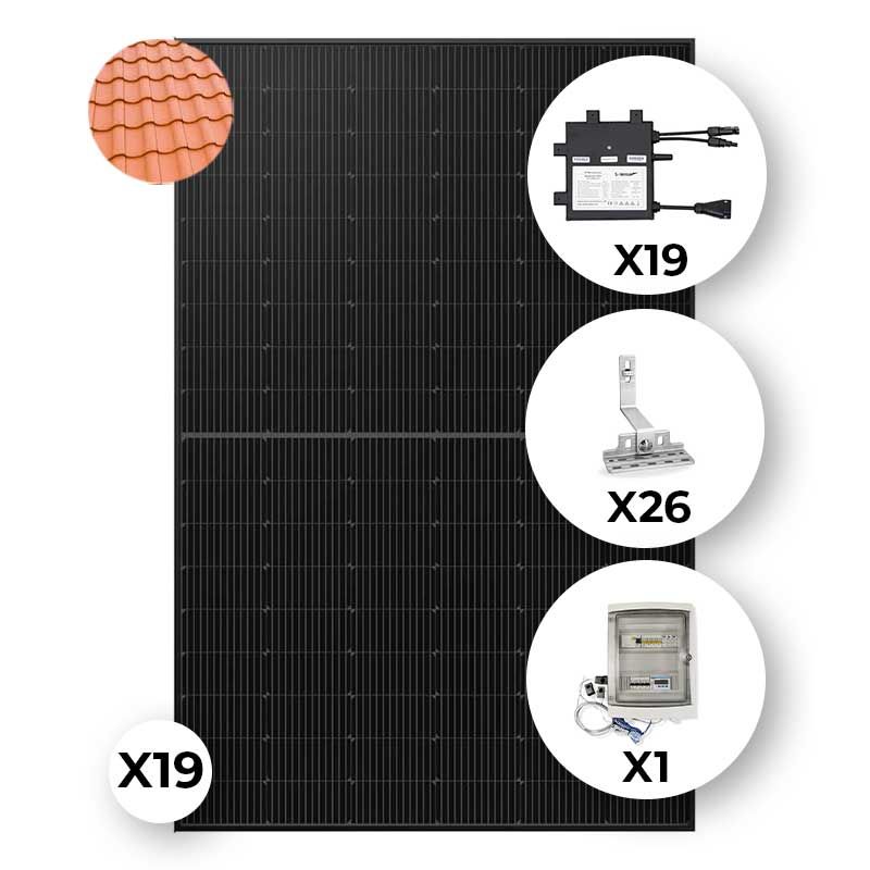 KIT SOLAIRE 19 PANNEAUX DUONERGY | 8075 Wc | TUILES