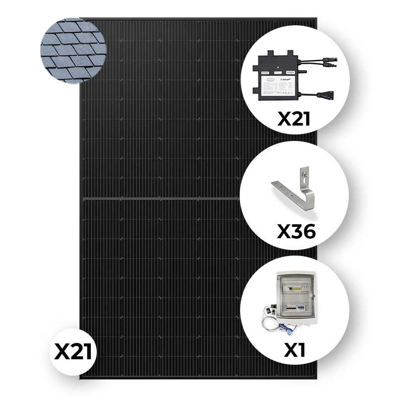 KIT SOLAIRE 21 PANNEAUX DUONERGY | 8925 Wc | ARDOISE