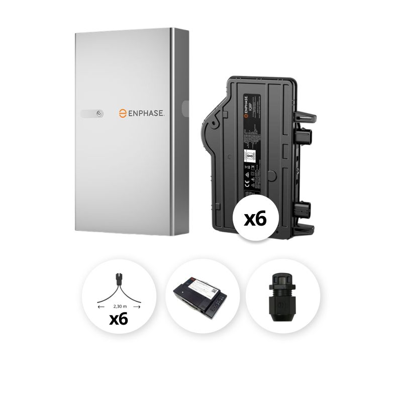 ENPHASE - Pack Monophasé micro-onduleurs 3 kVA + 1 Batterie - 5 kWh