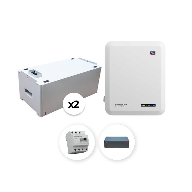 SMA - Pack Triphasé onduleur 8 kVA + 2 Batteries BYD - 5.12 kWh