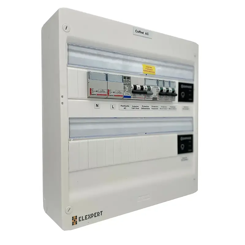 Coffret AC ENPHASE - Monophasé - LEGRAND - NFC15-100 - 2 x 20A - 63A (Habitation) - Inter Diff 40A/300mA - 3